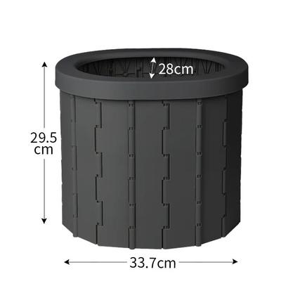 Portable Folding Outdoor Toilet Reusable Camping Potty For Adults & Kids With Cover black