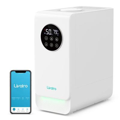 Smart Warm & Mist Humidifier For Bedroom, Top Fill Design, APP Control, Ultra Quiet Operation & Humidity Indicator Light Smart Warm & Mist Humidifier For Bedroom, Top Fill Design, APP Control, Ultra Quiet Operation & Humidity Indicator Light