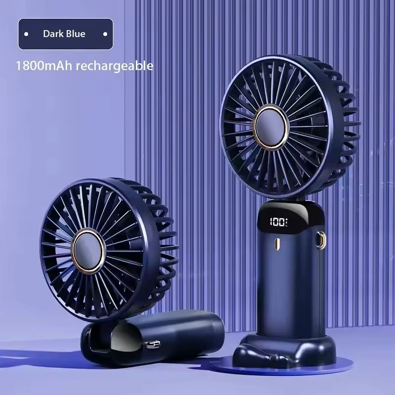 Portable Foldable Mini USB Fan With Phone Stand black