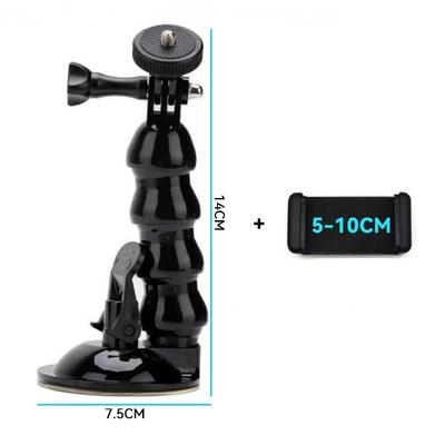 Heavy Duty Suction Cup Camera Car Mount With Tripod Adapter And Phone Holder For GoPro Hero & DJI Osmo Action Series kit 3