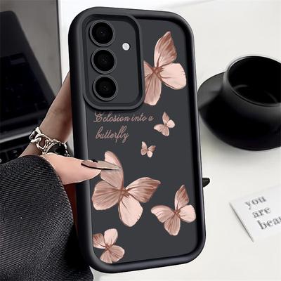 Trendy Gold Butterfly TPU Phone Case Stylish Protective Cover For Samsung Galaxy black for Samsung A16 5g