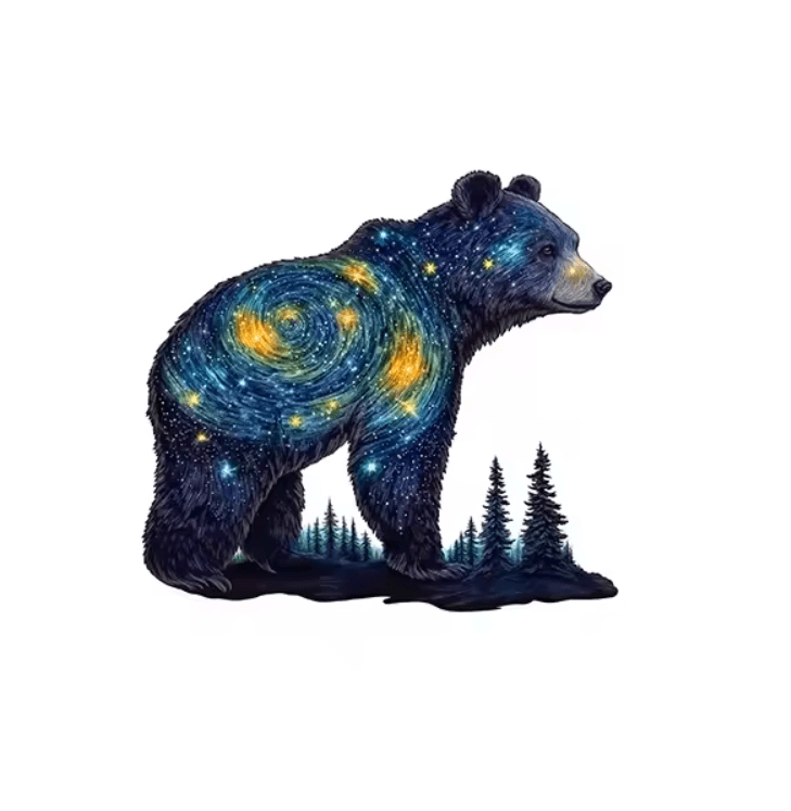 Wooden Animal Jigsaw Puzzle Unique Dog Puzzle Gift For Adults And Kids bear a3