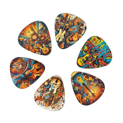 12pcs Set Guitar Paddles Cartoon Couples Acoustic Guitar Picks Musical Instrument Accessories Pick Guitar 0.46mm
