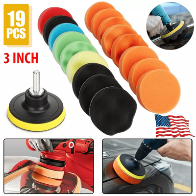Car Buffing Pads Polishing Sponge Set, Waxing Foam Polisher Kit For Drill, Swirl Free High Gloss Auto Detailing Tools Car Buffing Pads Polishing Sponge Set, Waxing Foam Polisher Kit For Drill, Swirl Free High Gloss Auto Detailing Tools