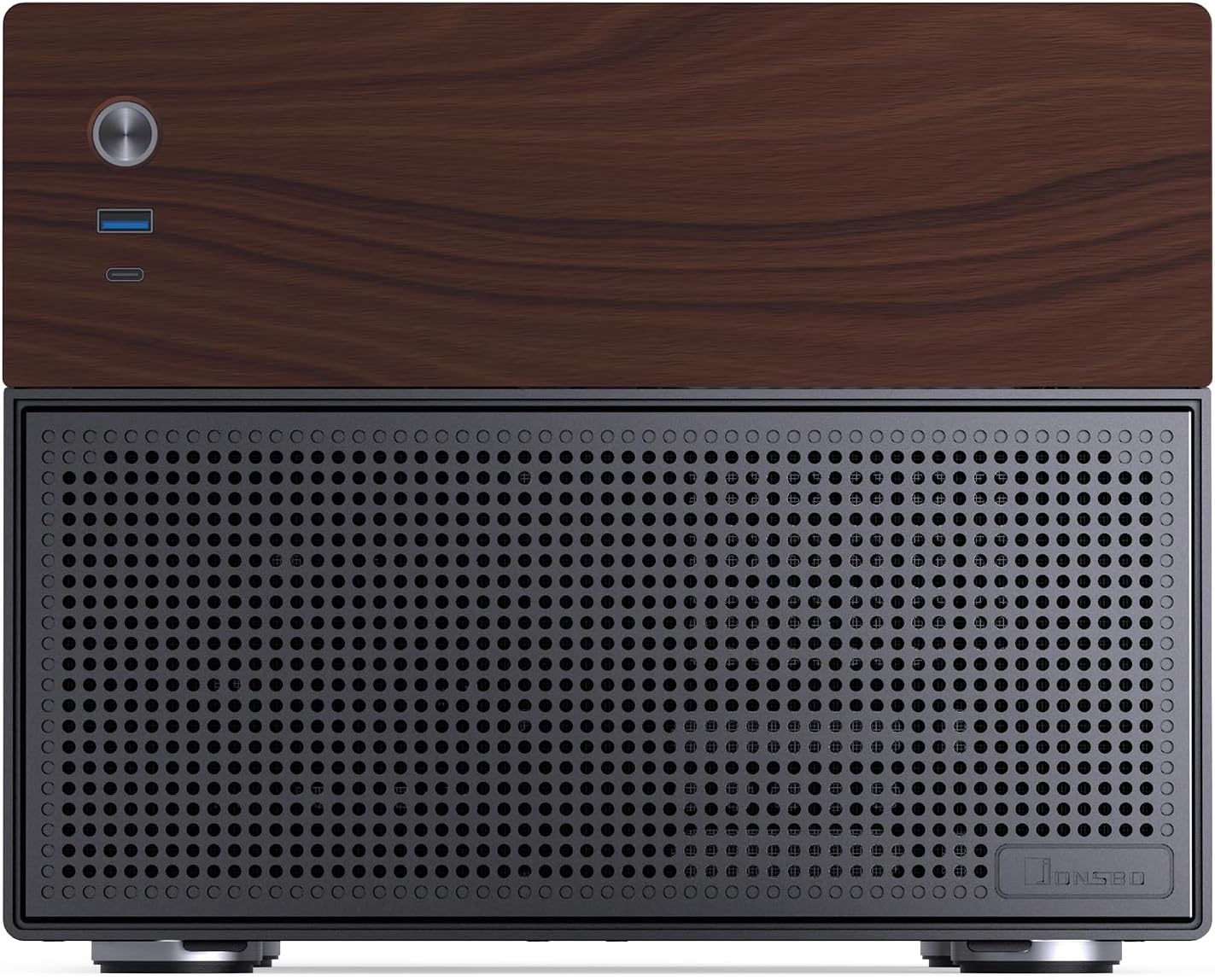 Jonsbo N4 Black NAS Chassis Compact 8 Bay Micro ATX Case With Walnut Panel black