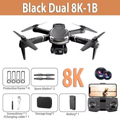 Professional 8K Dual Camera GPS Drone With 5G HD Aerial Photography black 8k