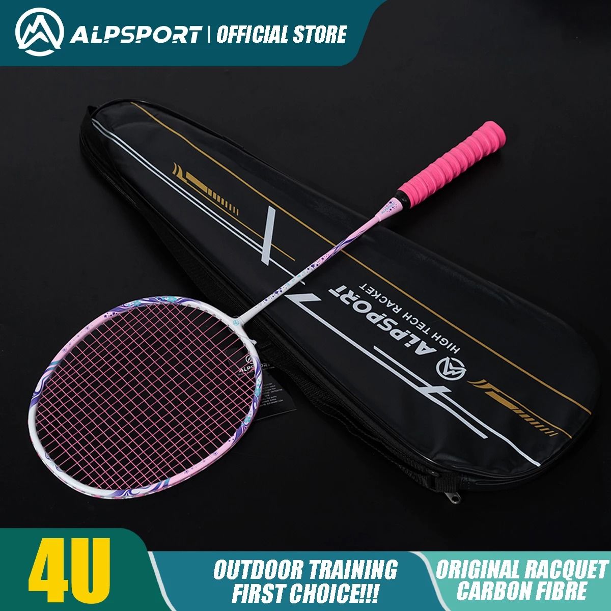 Ultra Light Carbon Fiber Badminton Racket For Powerful Offensive Play purple