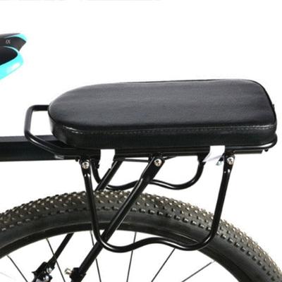 Soft Bicycle Rear Seat For Kids Adjustable Child Bike Seat With Backrest, Handle, Armrest & Footrest Pedals back Seat Black