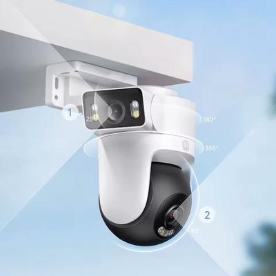 Dual Lens Outdoor Smart Security Camera With AI Motion Detection And Full Color Night Vision us Plug