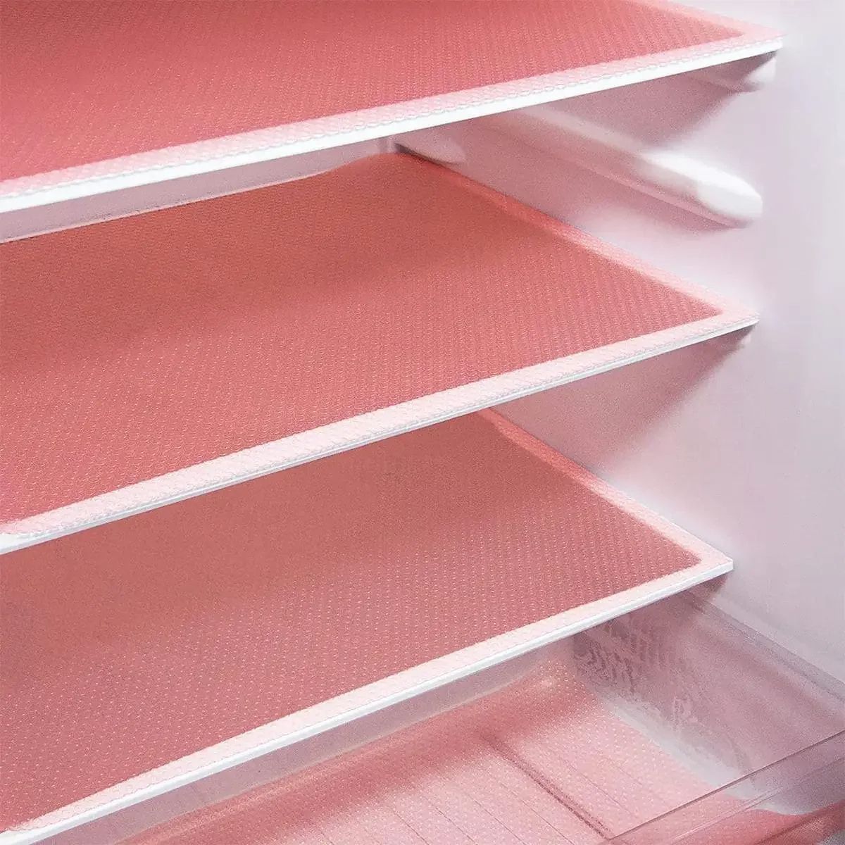 Washable EVA Fridge Liner Mat, Waterproof Mildew Resistant Pad, Anti Oil Heat Insulated Cabinet Drawer For Kitchen pink