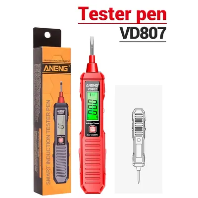 One word Induction Portable Electric Pen Tester 50 60Hz NCV Sensor, Smart AC 12 300V Non Contact Voltage Detector Wire red
