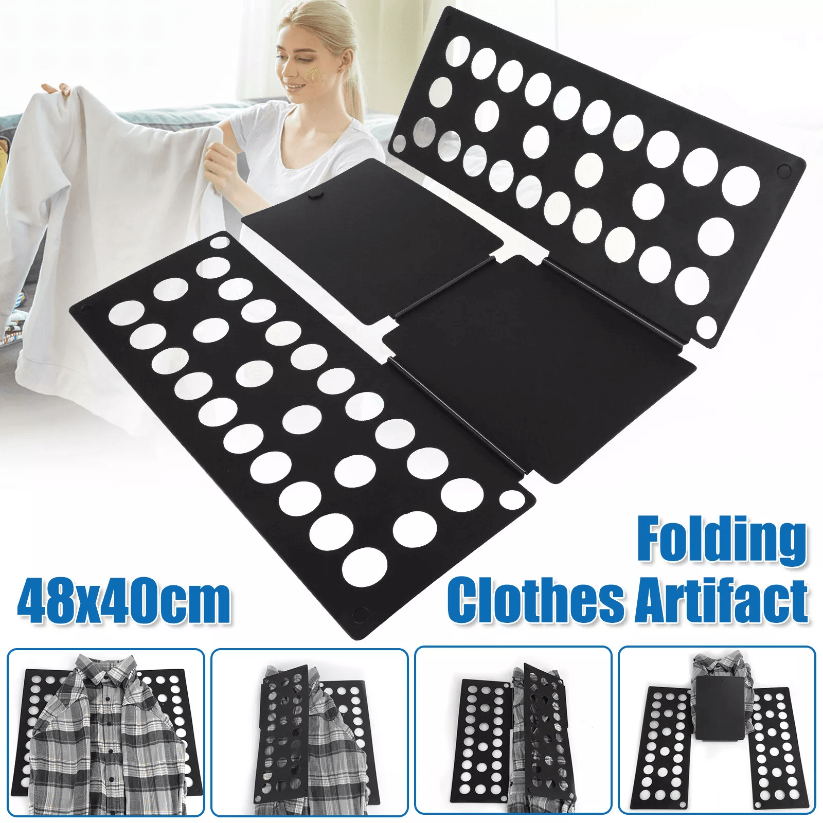 Clothes Fast Folder Folding Board For Laundry, Adjustable T Shirt Flip Organizer Tool Clothes Fast Folder Folding Board For Laundry, Adjustable T Shirt Flip Organizer Tool