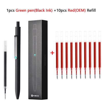 Smooth Writing Gel Ink Pens Quick Drying Press Pen For Exams, Homework & Papers green Pen Red Refill