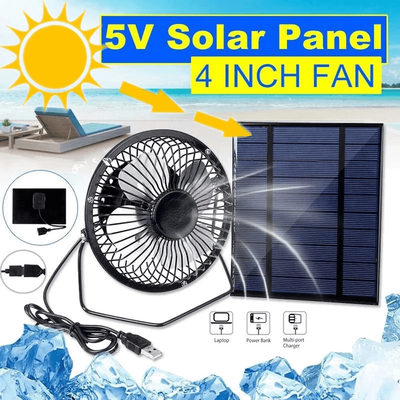 Portable Solar Mini Ventilator Fan, USB Powered Waterproof Fan For Greenhouse, Dog, Chicken House & Outdoor Emergencies Portable Solar Mini Ventilator Fan, USB Powered Waterproof Fan For Greenhouse, Dog, Chicken House & Outdoor Emergencies