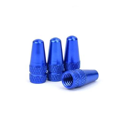 4 Pcs Aluminum Alloy Bicycle Tire Valve Cap MTB Road Bike Dustproof Presta Valve Cover Protector For Road MTB Tyres blue 4 Pcs