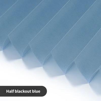 Self Adhesive Pleated Window Blinds Half Blackout Shades For Bathroom And Balcony half Blackout Blue 90cm X 180cm
