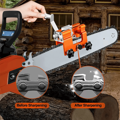 Chainsaw Chain Sharpening Jig Portable Hand Crank Sharpener Tool Set For 12" 20" Saw Blades, Chain Saw Teeth Grinder Fix Chainsaw Chain Sharpening Jig Portable Hand Crank Sharpener Tool Set For 12" 20" Saw Blades, Chain Saw Teeth Grinder Fix