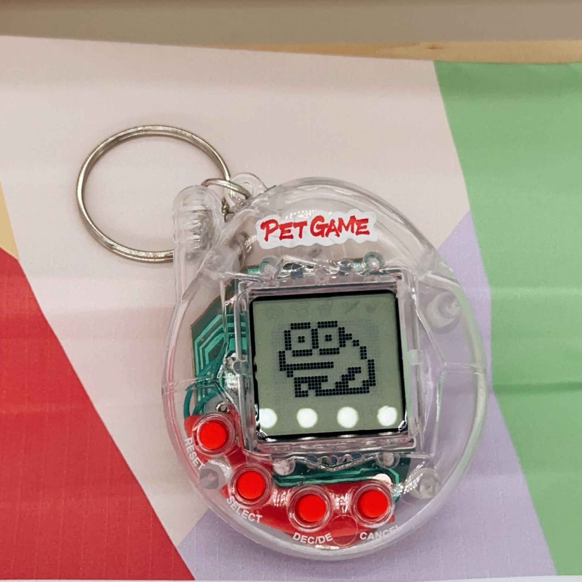 Transparent Electronic Pets Nostalgic 168 In 1 Virtual Cyber Pet Toy With Pixel Play Funny Retro Gift transparent