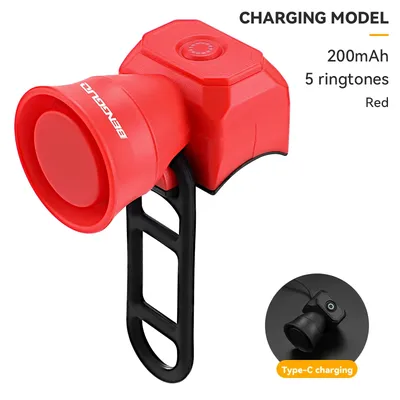 Mini USB Rechargeable Bicycle Horn, Waterproof Electronic Bike Bell For Mountain Bike, Kid Scooter & Riding Equipment b