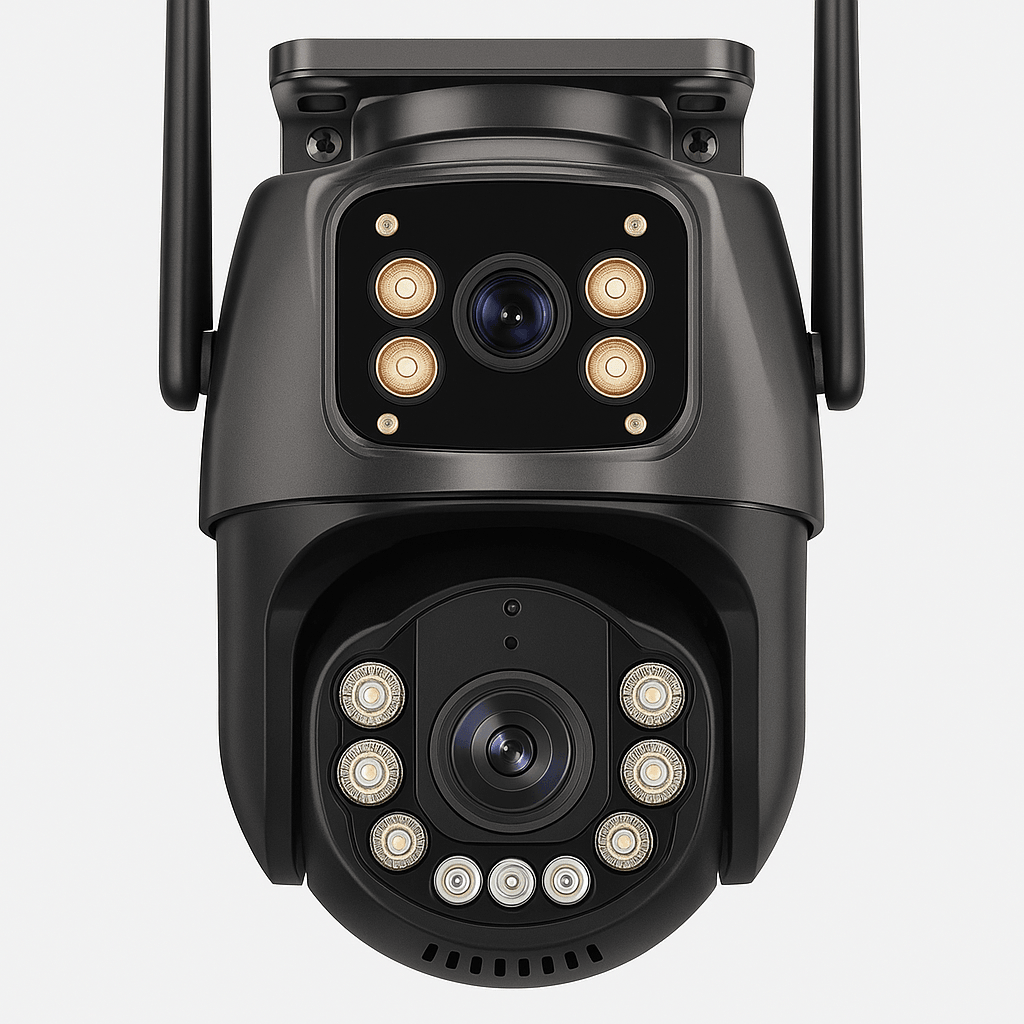 4K 8MP Dual Lens WiFi Outdoor PTZ Security Camera AI AutoTracking With Two Way Audio Night Vision & App Control 8mp 128g Card