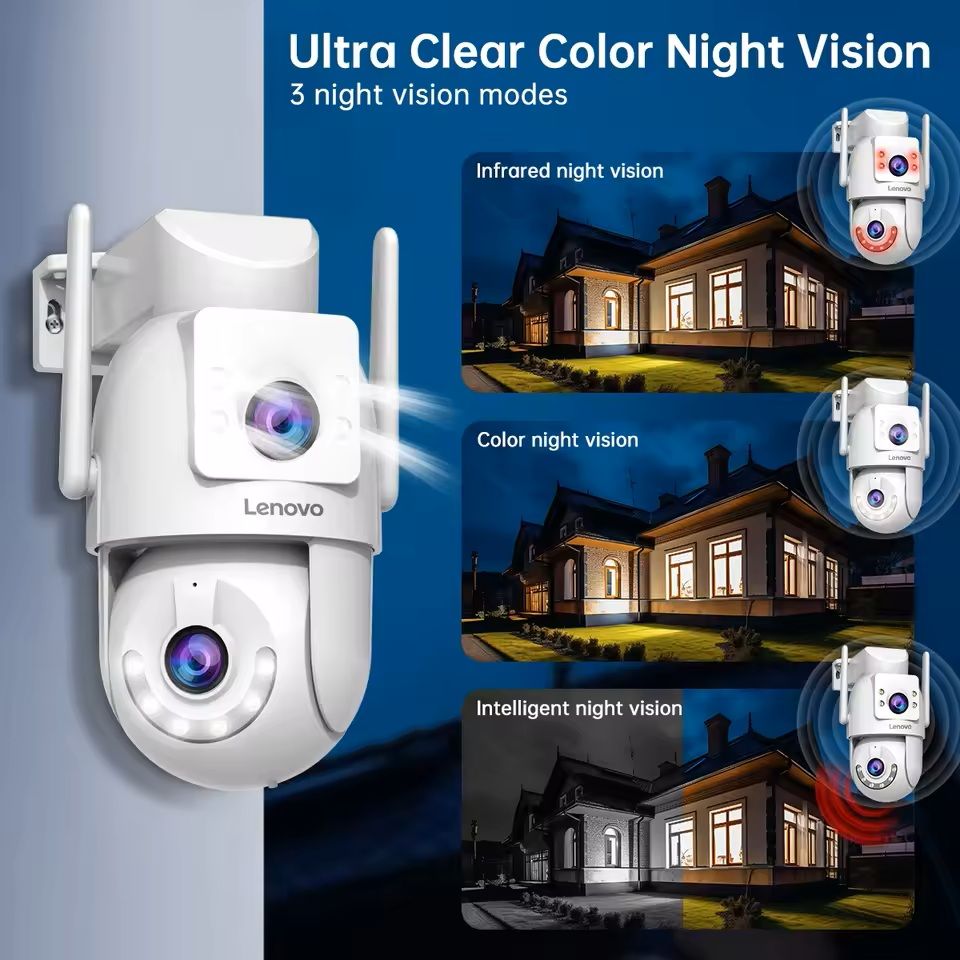 SecureView 4K Dual Lens PTZ WiFi Security Camera Smart Auto Tracking With 5GHz Connectivity eu Plug 6mp