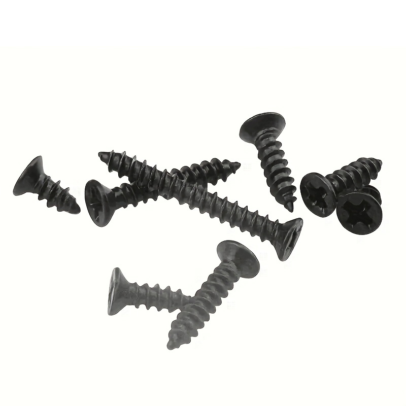 Pcs Black Flat Head Cross Carbon Steel Self Tapping Screws Ideal For Home Improvement & DIY Projects 800pcs