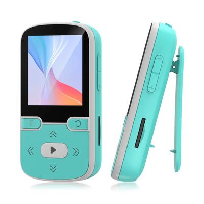 RUIZU X52 Bluetooth MP3 Player With Clip Portable Sports Music Player With 1.5" Display, FM Radio, Pedometer & TF Card green blutooth 16gb
