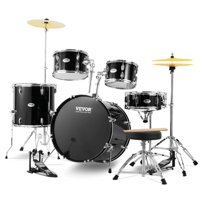 VEVOR Adult Drum Set 5 Piece Drum Kit With Throne, Cymbals, Pedal & Stand Beginner To Professional Acoustic Drum Set VEVOR Adult Drum Set 5 Piece Drum Kit With Throne, Cymbals, Pedal & Stand Beginner To Professional Acoustic Drum Set
