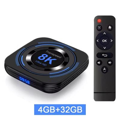 Android 12 TV Box With 8K Streaming And Voice Control 4g 32g eu Plug