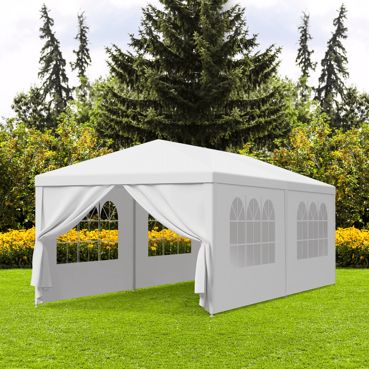 10 X 20 Outdoor Party Tent With 6 Removable Walls For Weddings And Events 10' X 20' Outdoor Canopy