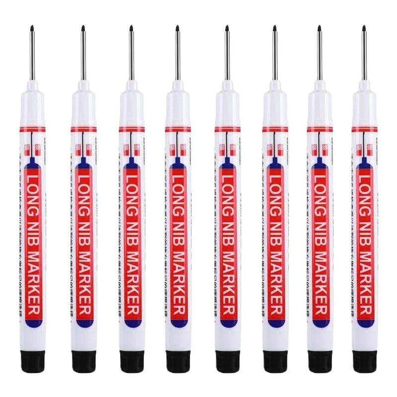 Deep Hole Long Nib Head Markers, Waterproof Multi Purpose Pen For Metal, Wood & Glass black