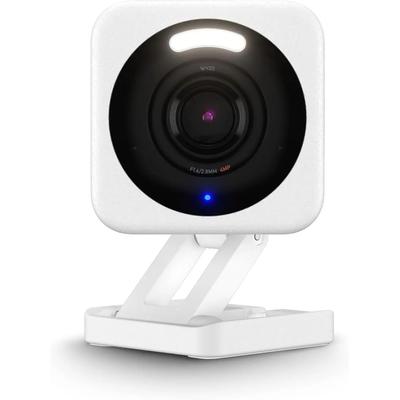 Wyze Cam Wi Fi Smart Home Security Camera With Motion Activated Spotlight, Siren 2 Way Audio Indoor, Outdoor Pet Monitor white