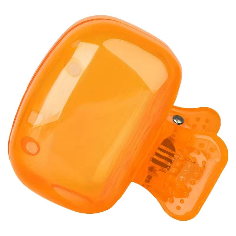 Travel Toothbrush Head Covers, Protective Snap On Clip For Hygiene & Portability orange