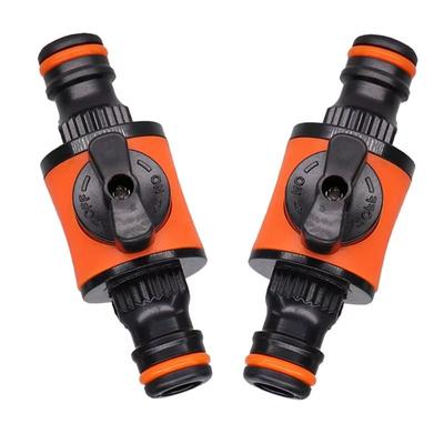 Garden Hose Shut Off Valve 16mm Quick Connect Water Tap Adapter For Irrigation, Washing & Outdoor Use 2pcs