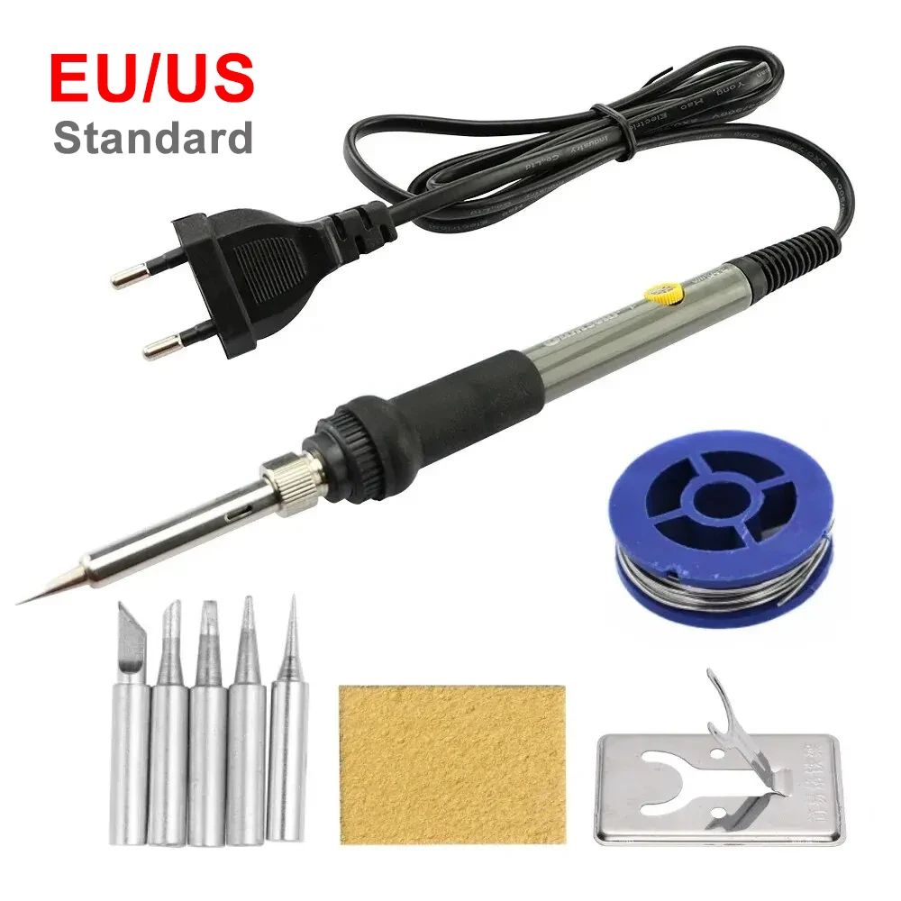 Electric Soldering Iron With Adjustable Temperature, Rework Welding Station Heat Pen Tips Kit For DIY Repair Electric Soldering Iron With Adjustable Temperature, Rework Welding Station Heat Pen Tips Kit For DIY Repair