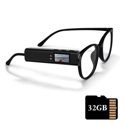2.7K HD Smart Camera Glasses With WiFi App Control And Audio Recording black 32gb Card