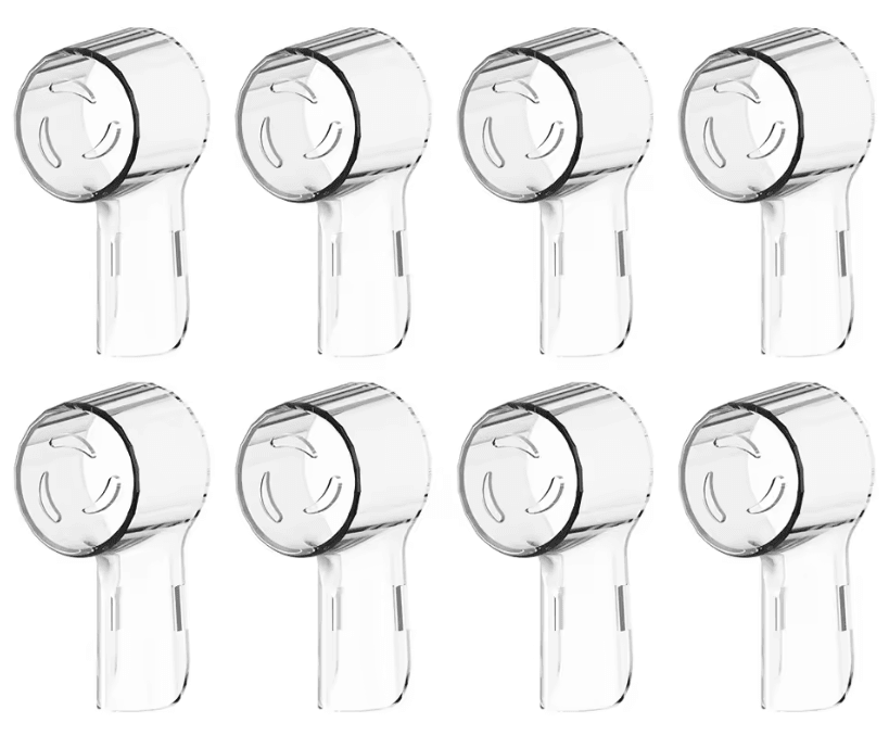 Toothbrush Head Covers For Oral B And IO Series Dustproof Cap Protectors clear 8 Pcs