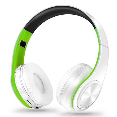 Gold Wireless Bluetooth Headphones For Men Gift, Stereo Headset With Built in MIC & 3.5mm AUX Jack For IPhone Samsung white Green
