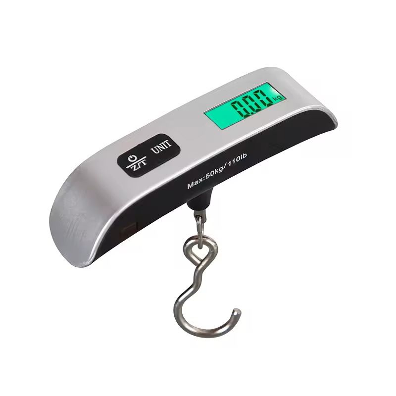 Digital Hanging Luggage Scale With LCD Display And 110lb Capacity For Travel And Baggage hook