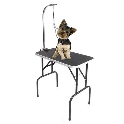 Large Pet Grooming Table Folding Dog Cat Table With Arm, Noose & Mesh Tray, Portable Black Grooming Station For Home Large Pet Grooming Table Folding Dog Cat Table With Arm, Noose & Mesh Tray, Portable Black Grooming Station For Home