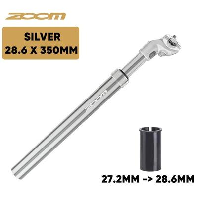 ZOOM Bike Suspension Seatpost Shock Absorber Seat Tube For MTB With Multiple Diameter Options silver 27.2 To 28.6 Mm