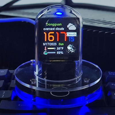 Smart Glow Tube Clock WiFi Bitcoin Tracker, Cyberpunk Digital Weather Clock With IoT Compatibility Smart Glow Tube Clock WiFi Bitcoin Tracker, Cyberpunk Digital Weather Clock With IoT Compatibility