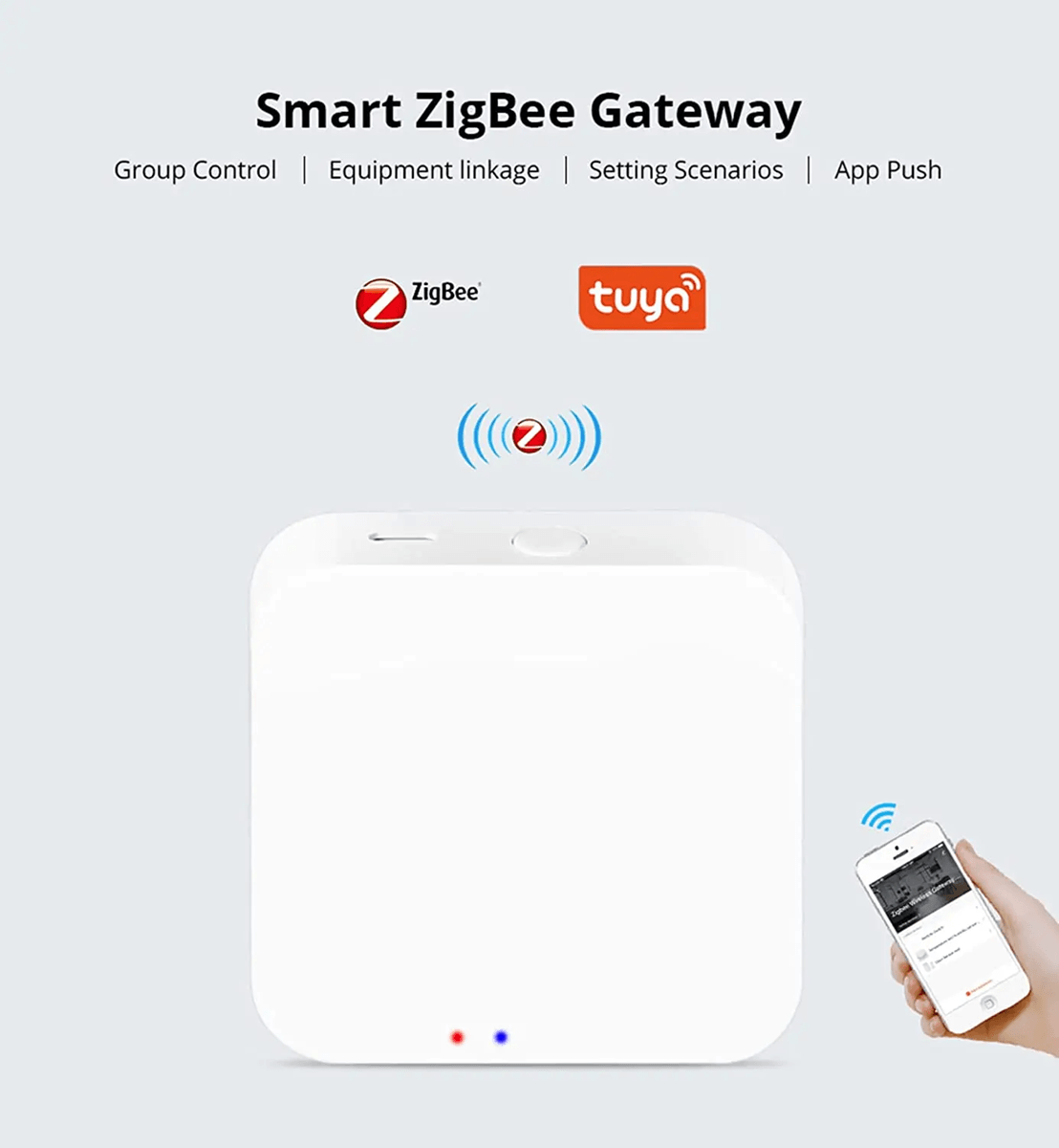 Tuya Zigbee Smart Gateway Hub For Smart Life App And Voice Control Integration white