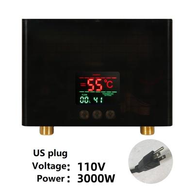 110V 220V Instant Water Heater 3000W 5500W Wall Mounted Electric Heater For Bathroom Shower & Kitchen Fast Hot Water 110v 3000w us Plug black