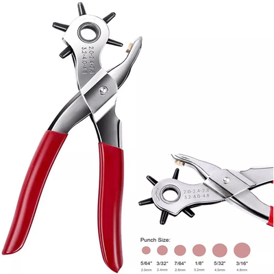 Heavy Duty Leather Hole Punch Hand Pliers, Belt Holes Puncher Tool With Size Options, Ergonomic Grip For Leather Heavy Duty Leather Hole Punch Hand Pliers, Belt Holes Puncher Tool With Size Options, Ergonomic Grip For Leather