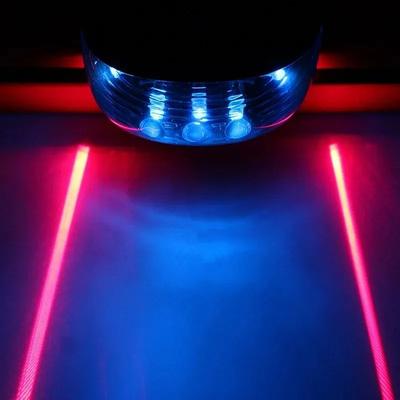Bicycle LED Tail Light, Waterproof Safety Bike Rear Lights With Laser Beam Warning System blue Parallel