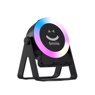 Magnetic Bluetooth Wireless Speaker Phone Holder Stand With LED black