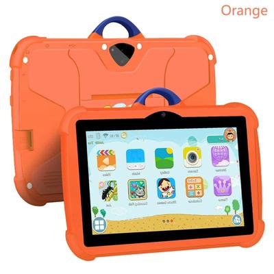 7 Inch Android 13 Kids Tablet PC, Quad Core, 4GB RAM, 64GB ROM Educational Learning Tablet For Children orange