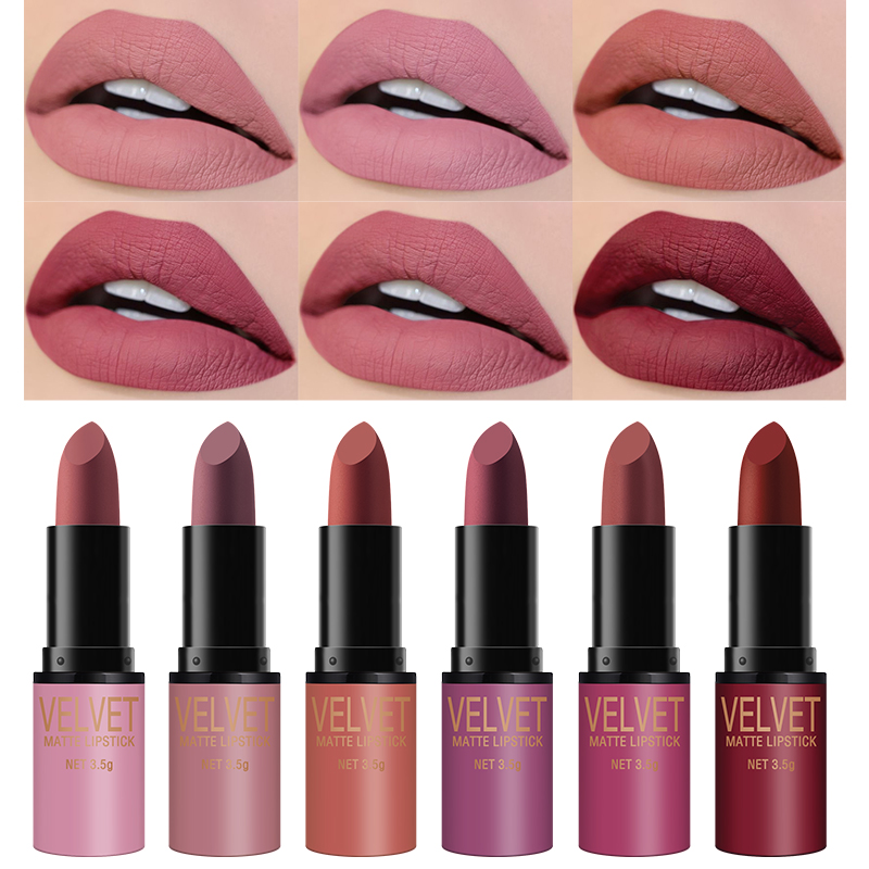 Matte Lipstick Set With Matte Finish, Waterproof, Not Easy To Stick To Cups, 6 Color Gift Box Lipstick Collection Matte Lipstick Set With Matte Finish, Waterproof, Not Easy To Stick To Cups, 6 Color Gift Box Lipstick Collection