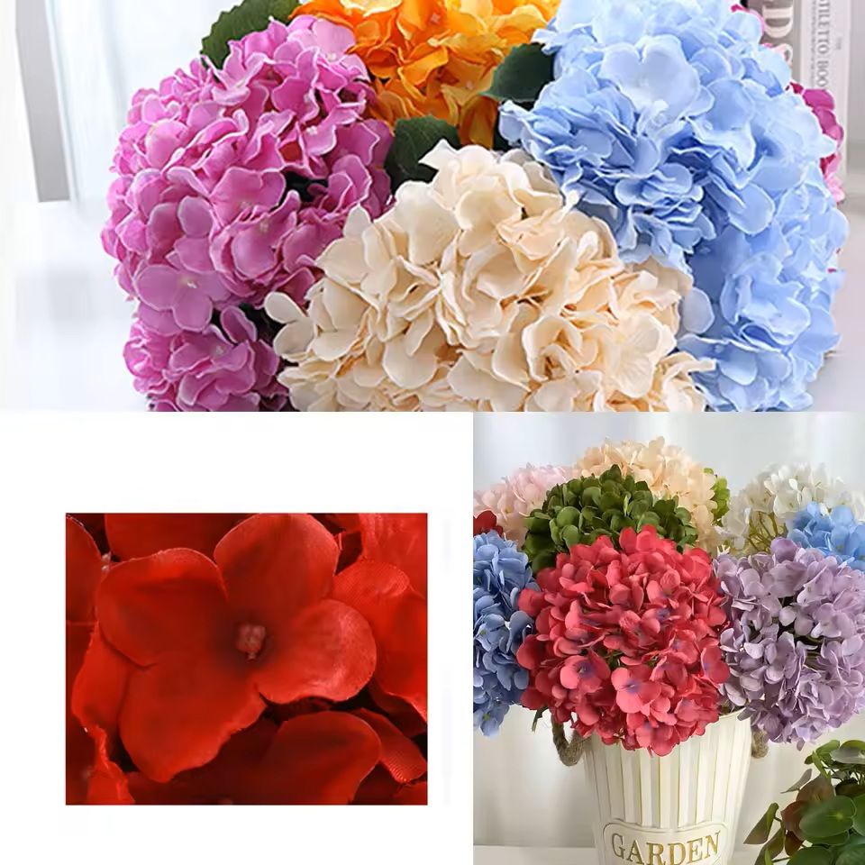 Silk Hydrangea Bouquet With Big Blooms For Home And Wedding Decor 2